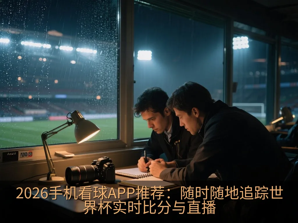 在现代地铁车厢内,一位年轻球迷手持智能手机,屏幕上显示着无品牌的足球赛事比分与数据图表
